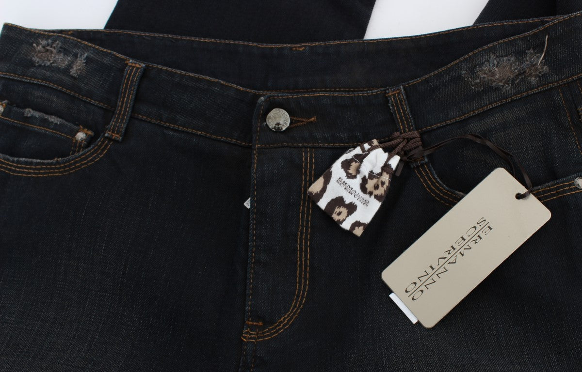 Ermanno Scervino Blue Wash Cotton Boyfriend Jeans | Regal Royce