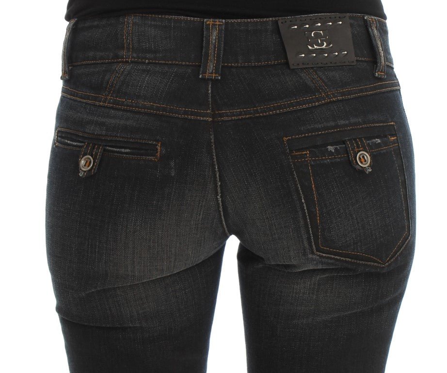 Ermanno Scervino Blue Wash Cotton Slim Fit Jeans | Regal Royce