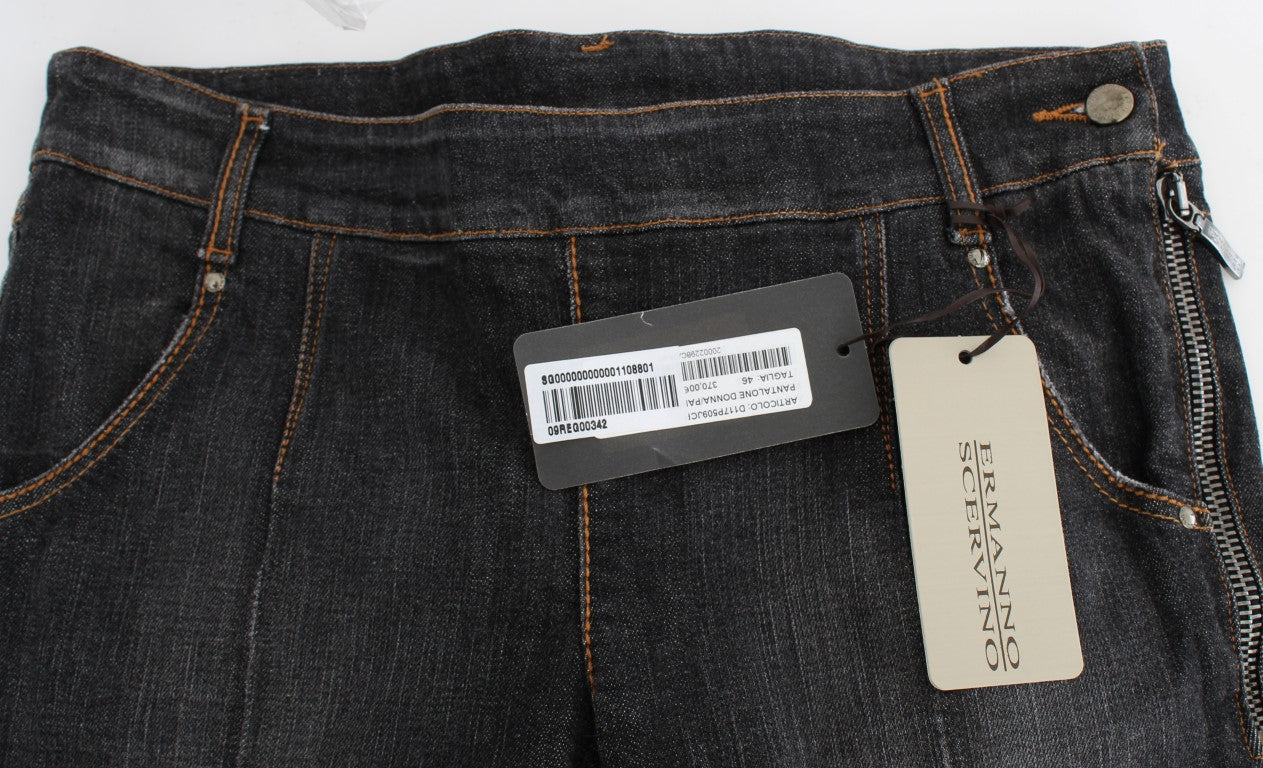 Ermanno Scervino Gray Cotton Slim Fit Denim Jeans | Regal Royce