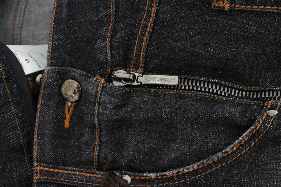 Ermanno Scervino Gray Cotton Slim Fit Denim Jeans | Regal Royce
