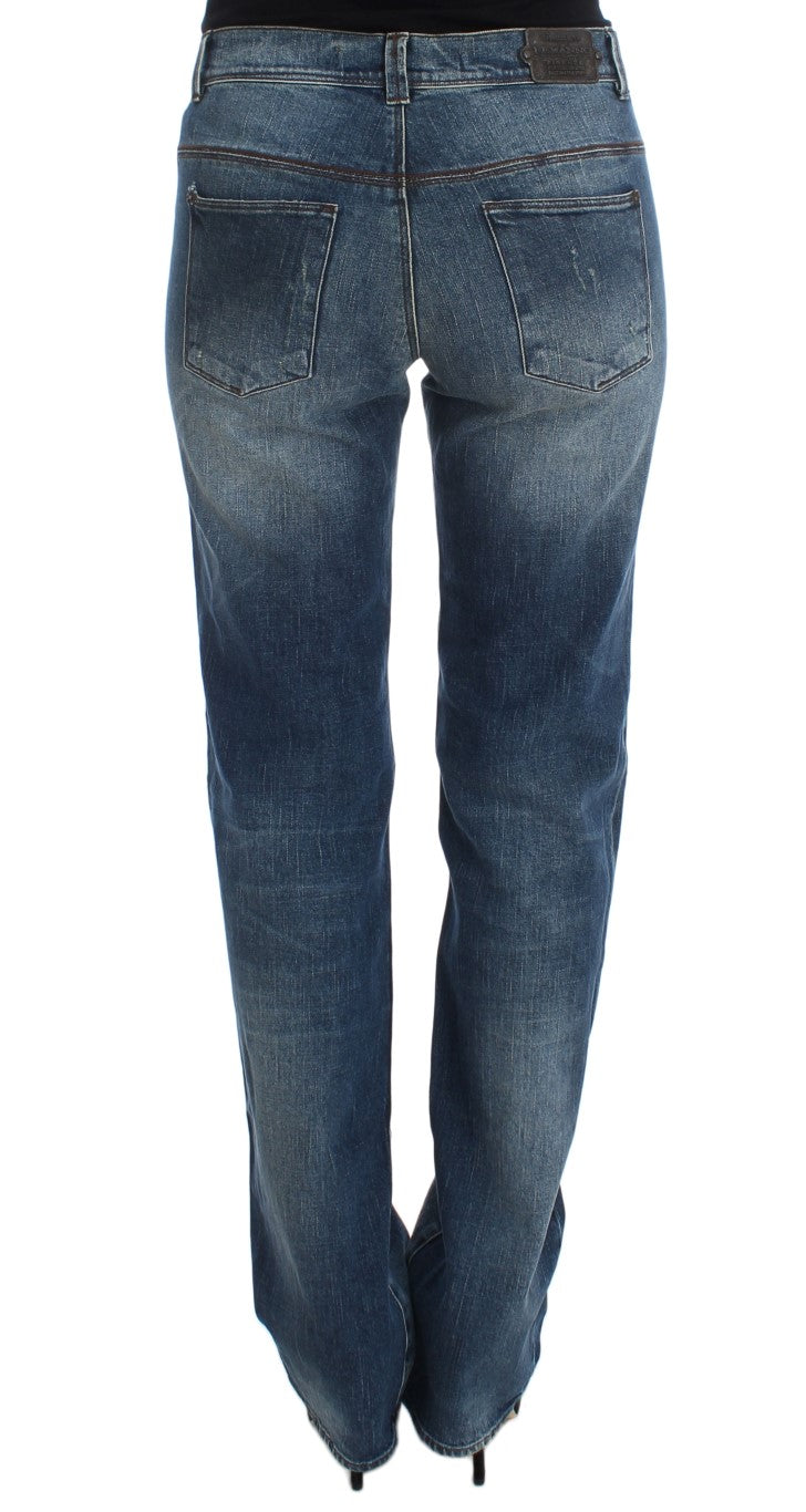 Ermanno Scervino Blue Wash Cotton Blend Slim Fit Jeans | Regal Royce