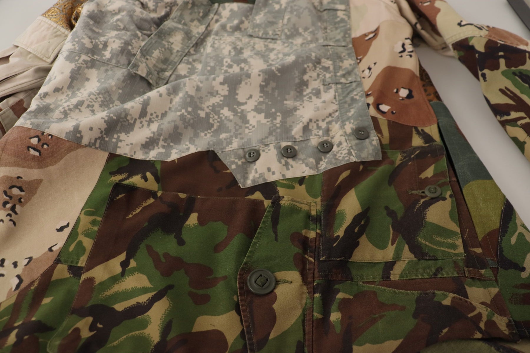 Dolce & Gabbana Multicolor Button Down Patchwork Shirt | Regal Royce