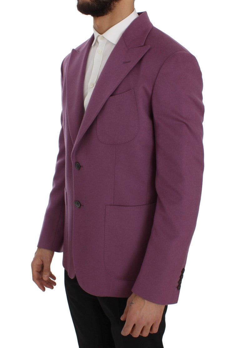 Dolce & Gabbana Purple Cashmere Slim Fit Blazer Jacket | Regal Royce