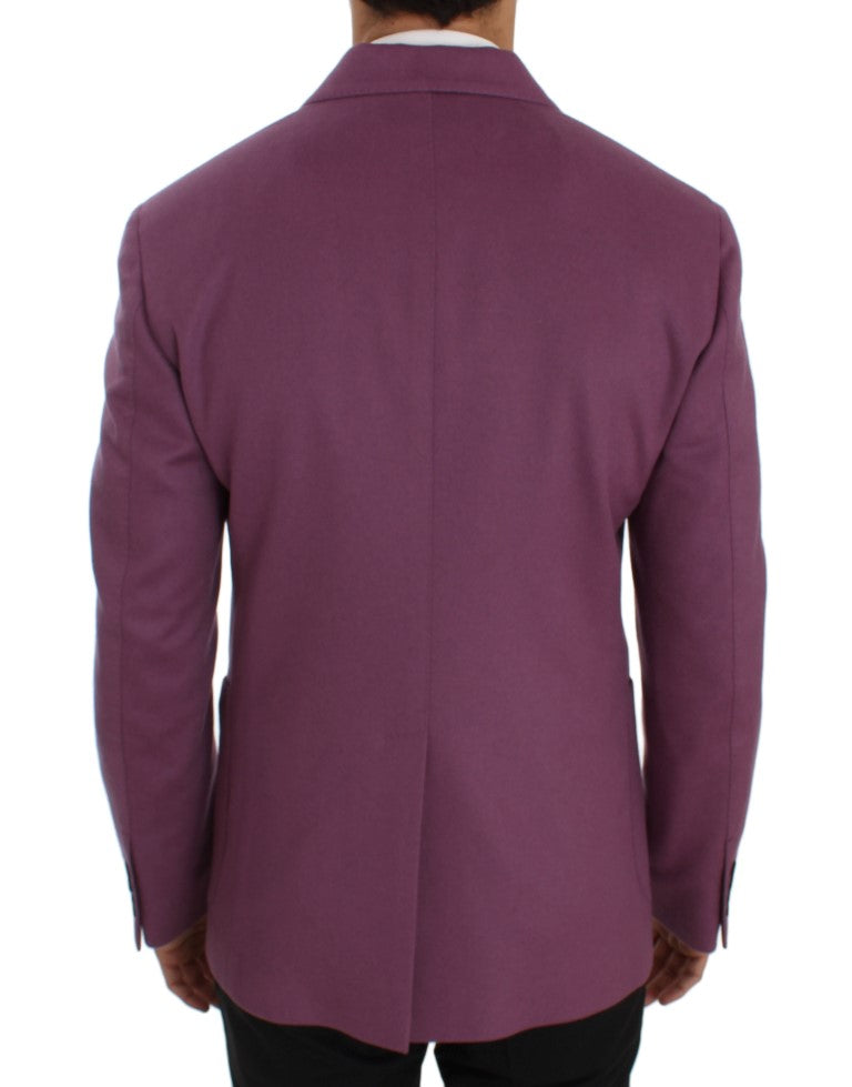 Dolce & Gabbana Purple Cashmere Slim Fit Blazer Jacket | Regal Royce