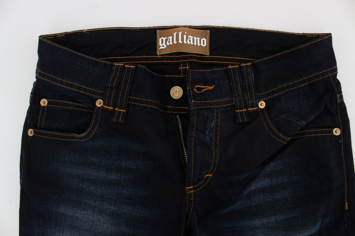 John Galliano Blue Wash Cotton Slim Fit Jeans | Regal Royce