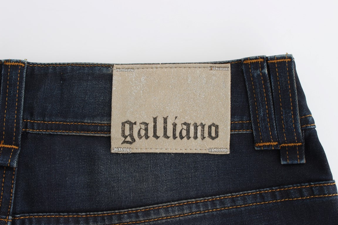 John Galliano Blue Wash Cotton Blend Boyfriend Fit Jeans | Regal Royce
