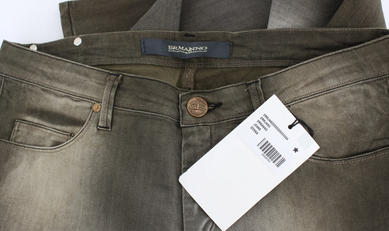 Ermanno Scervino Gray Cotton Blend Loose Fit Boyfriend Jeans | Regal Royce