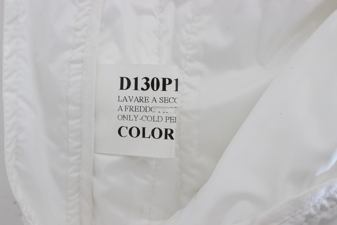 Ermanno Scervino White Nylon Padded Slim Fit Cargo Pants | Regal Royce