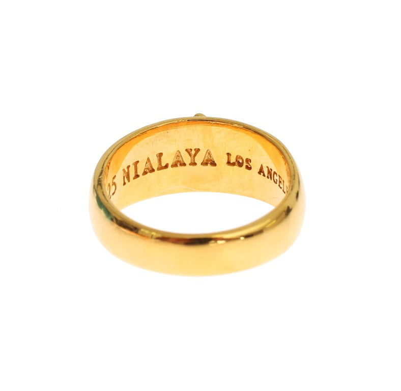 Nialaya Gold Plated 925 Silver Ring | Regal Royce