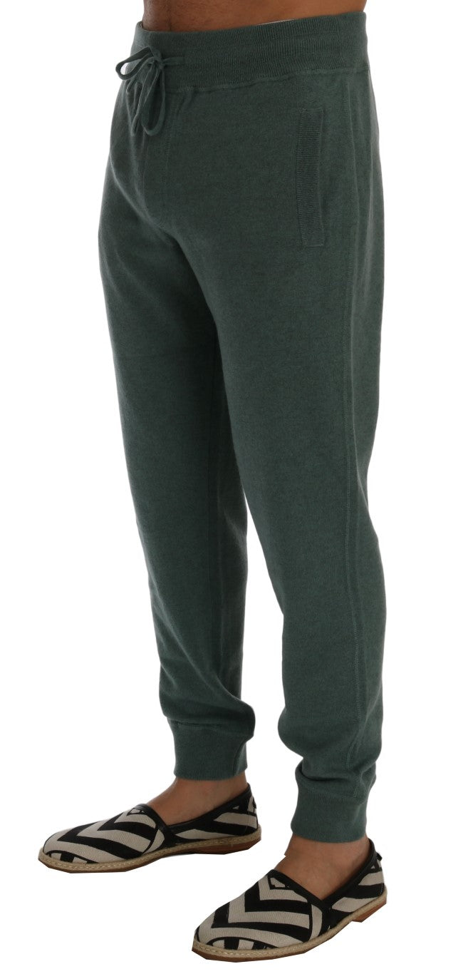 Dolce & Gabbana Green Cashmere Training Pants | Regal Royce