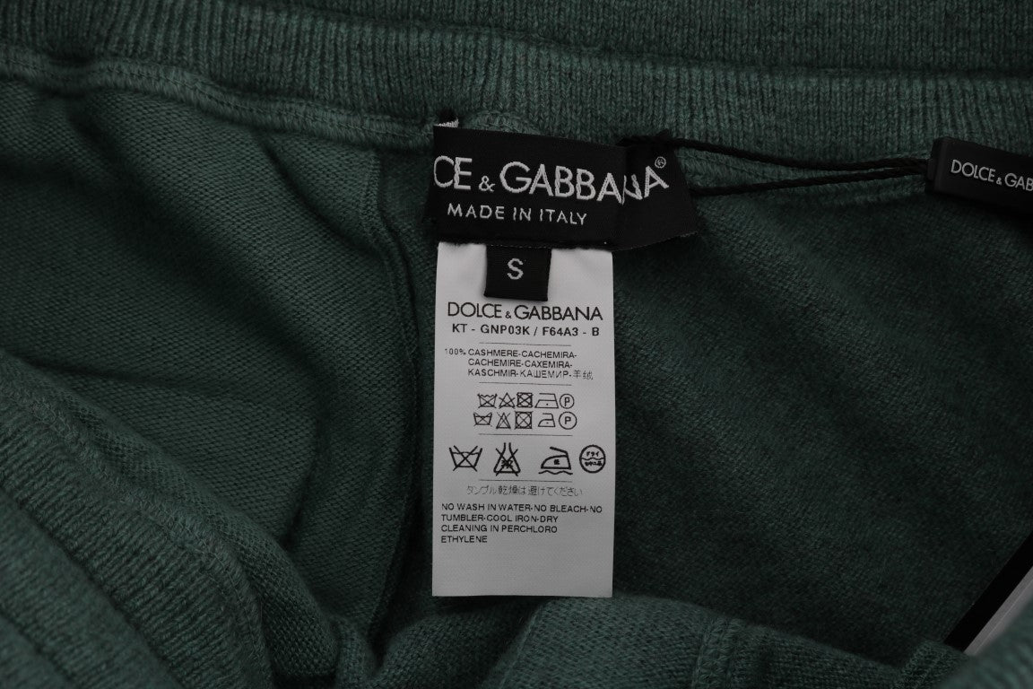 Dolce & Gabbana Green Cashmere Training Pants | Regal Royce