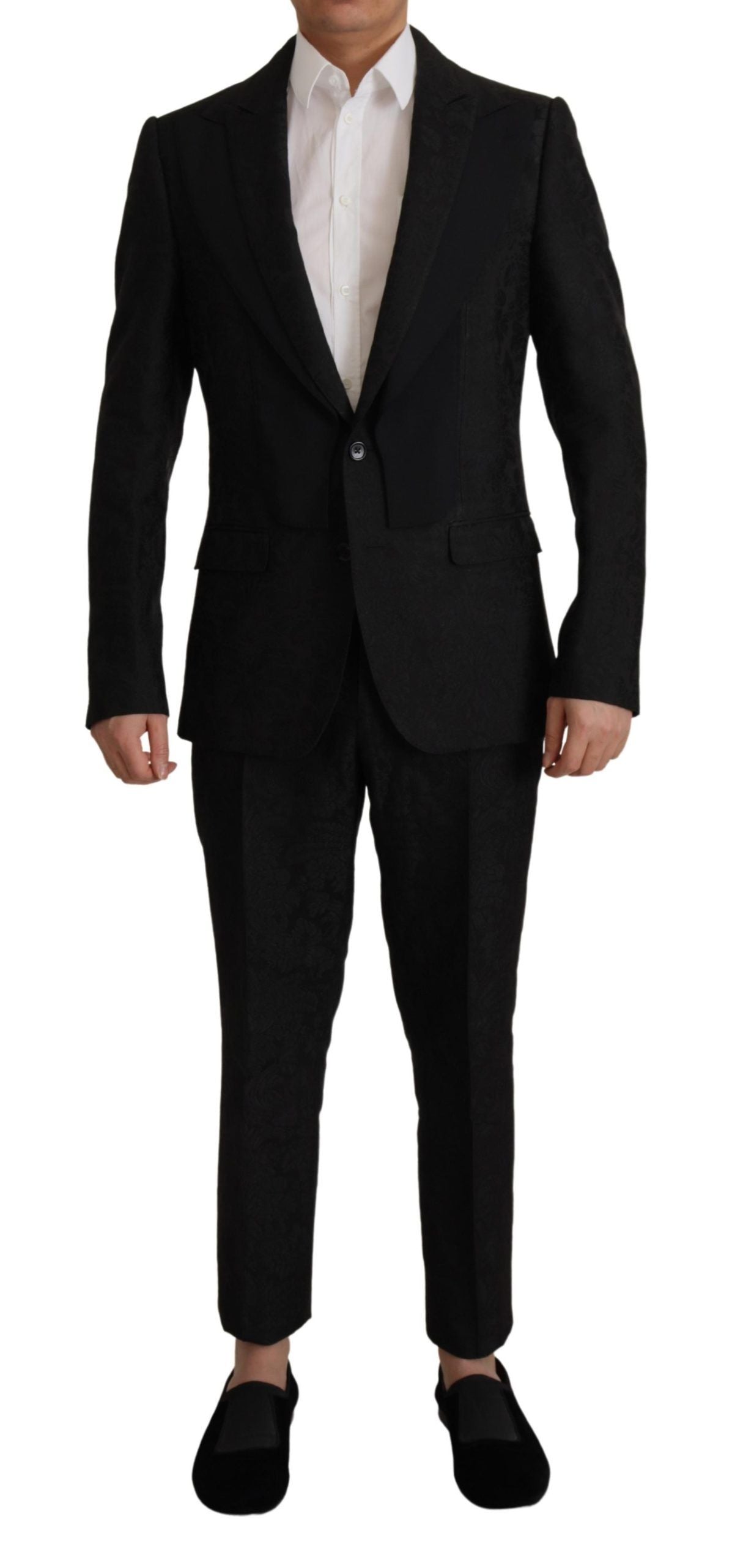 Dolce & Gabbana Black Polyester Formal 2 Piece MARTINI Suit | Regal Royce