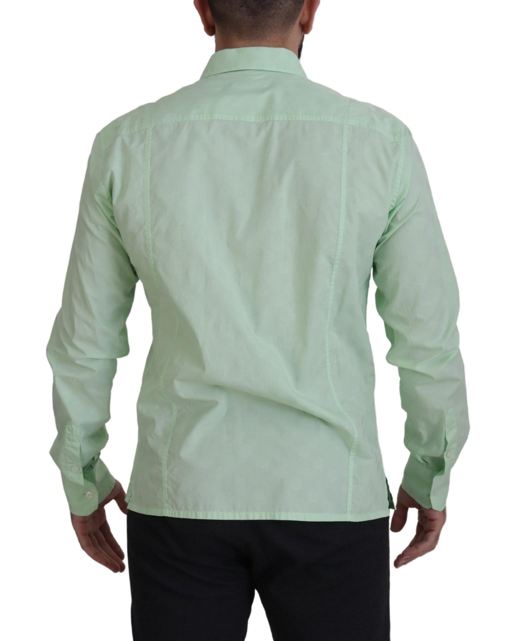 Dolce & Gabbana Mint Green Long Sleeves Button Down Shirt | Regal Royce