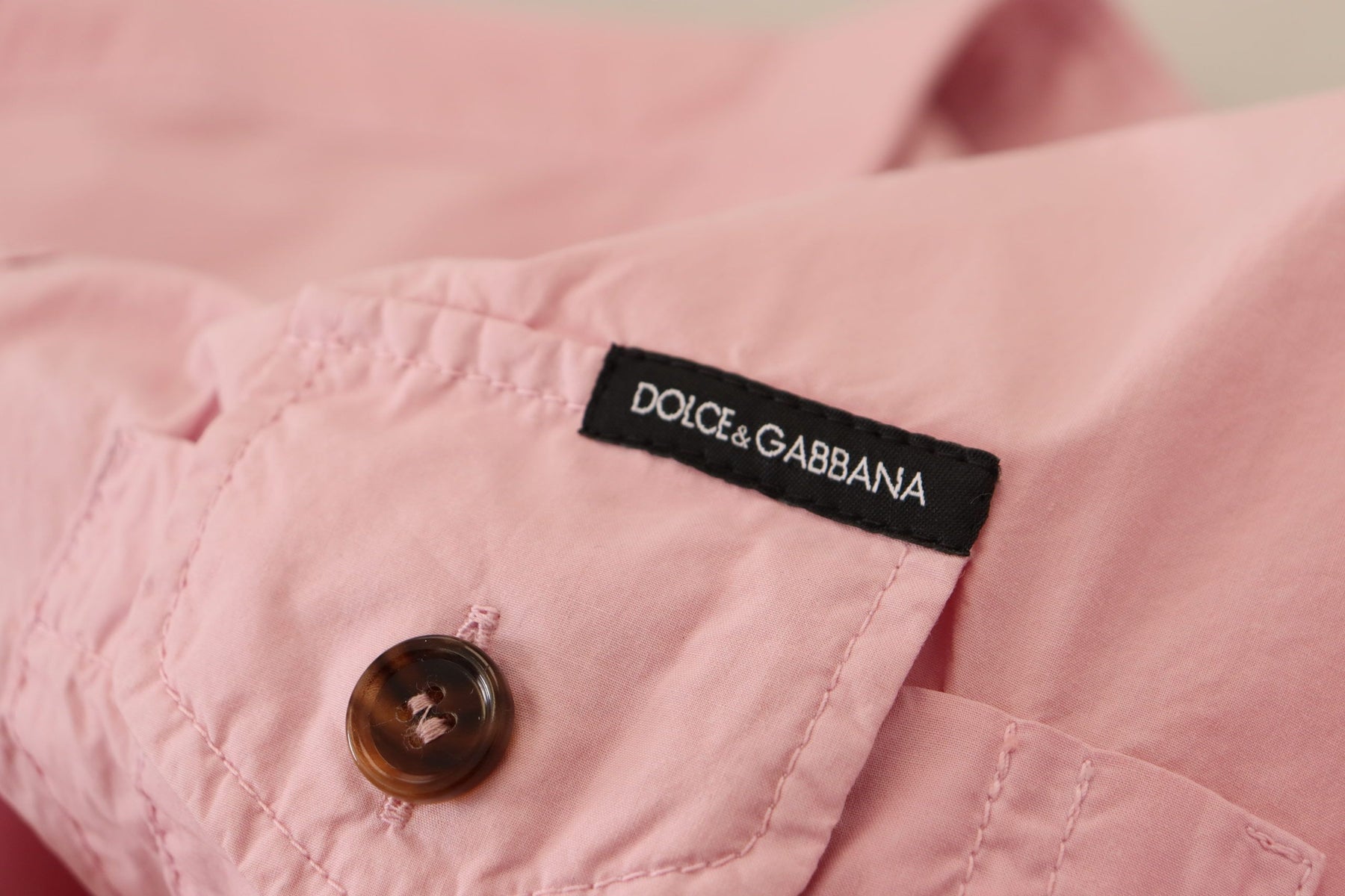 Dolce & Gabbana Pink Casual Button Down Long Sleeves Shirt | Regal Royce