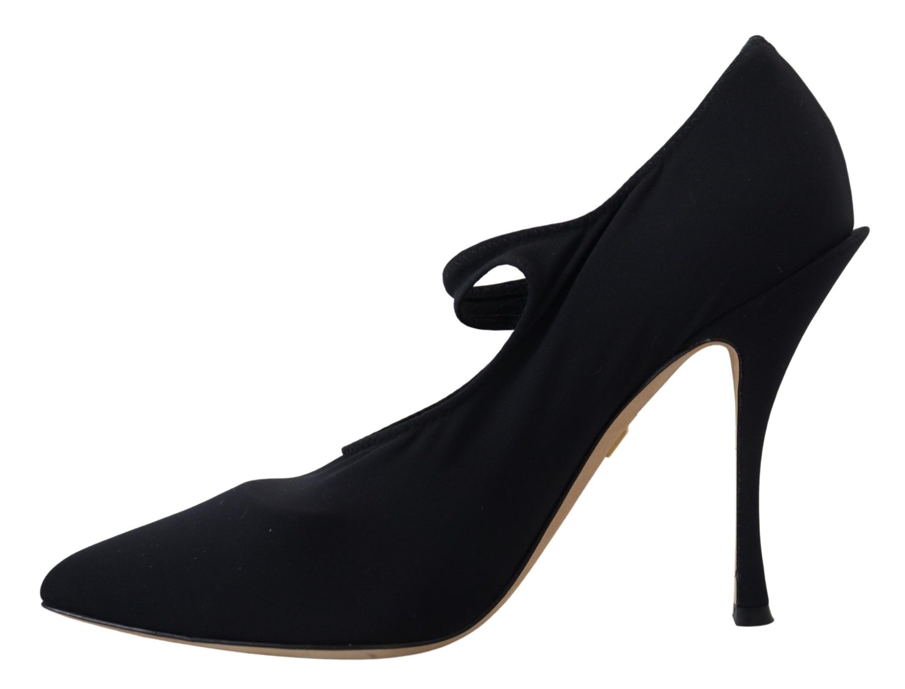 Dolce & Gabbana Black Socks Stretch Crystal Pumps Shoes | Regal Royce
