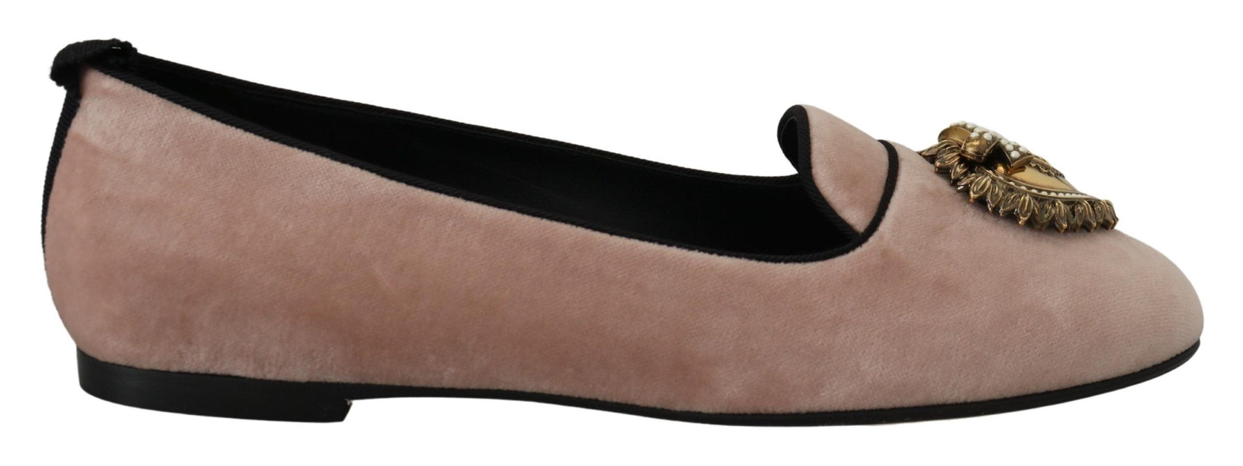Dolce & Gabbana Pink Velvet Slip Ons Loafers Flats Shoes | Regal Royce