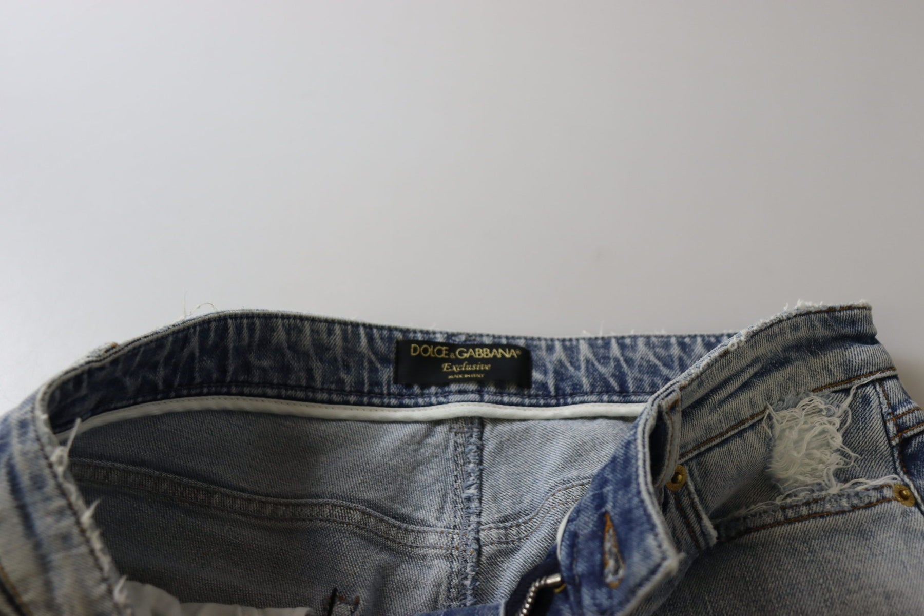 Dolce & Gabbana Blue Cotton Stretch Skinny Low Waist Denim Jeans | Regal Royce