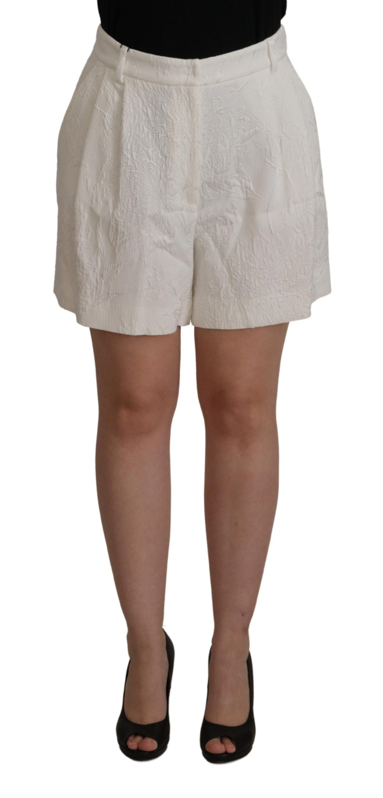 Dolce & Gabbana White High Waist Culotte Cotton Shorts | Regal Royce