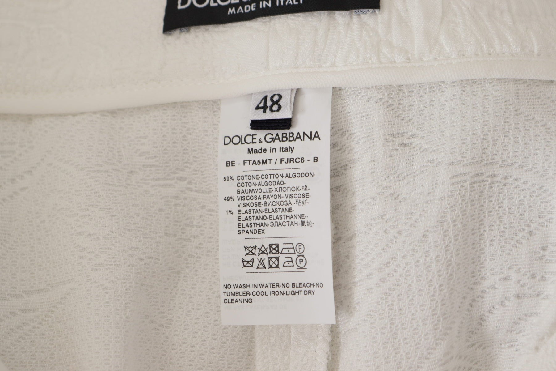 Dolce & Gabbana White High Waist Culotte Cotton Shorts | Regal Royce