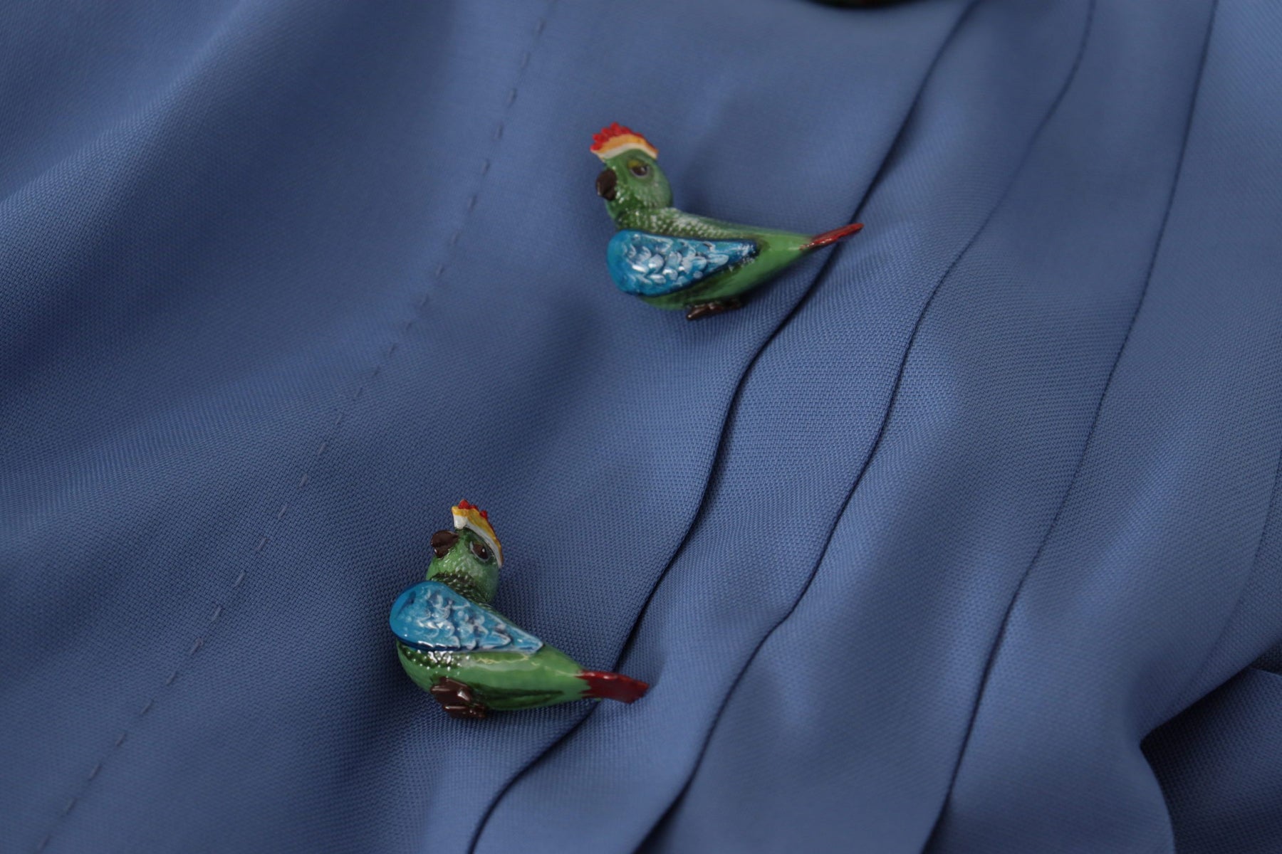 Dolce & Gabbana Blue Embellished Pleated Mini Skirt Wool | Regal Royce