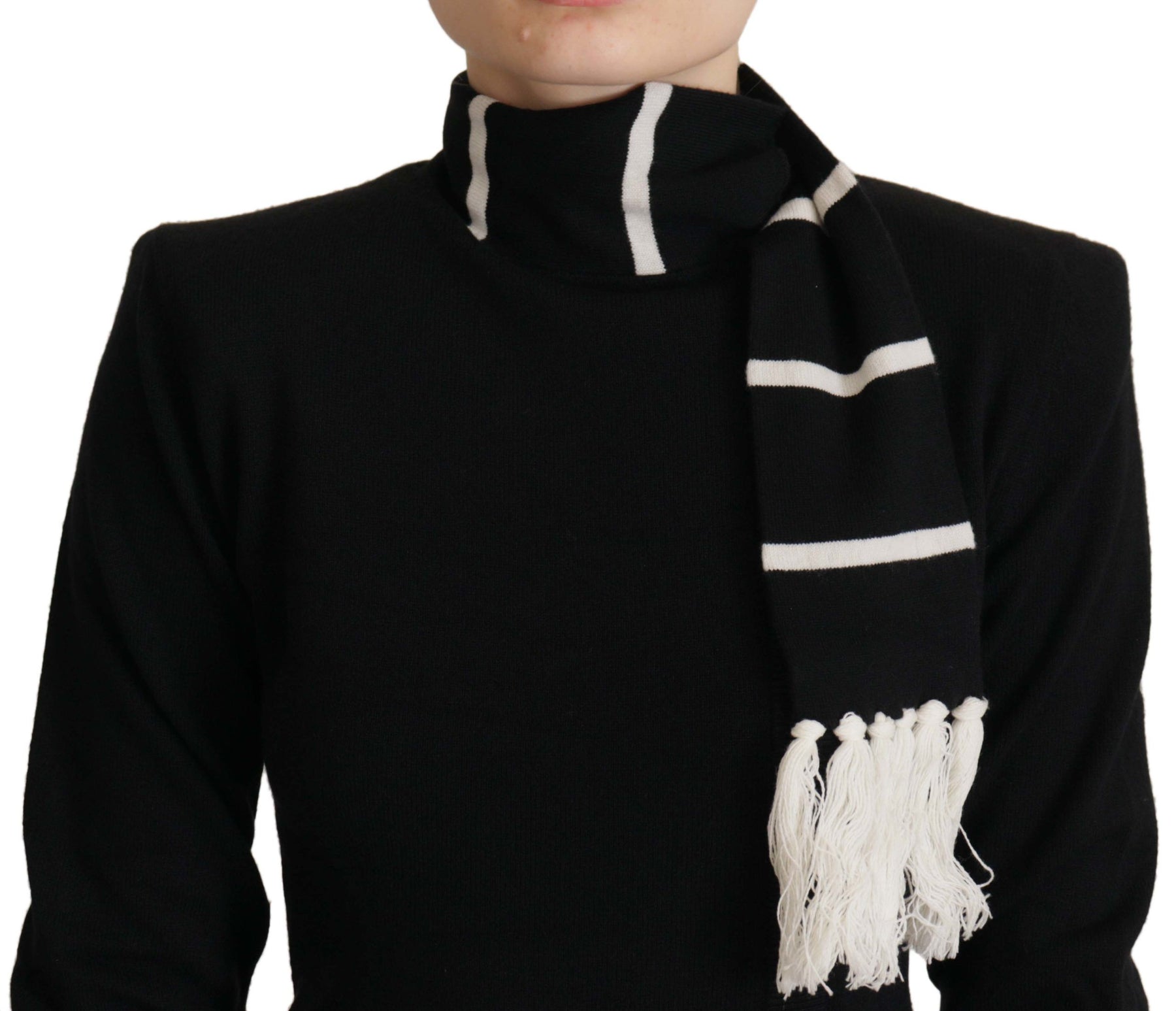 Dolce & Gabbana Black Cashmere Turtleneck Pullover Sweater | Regal Royce