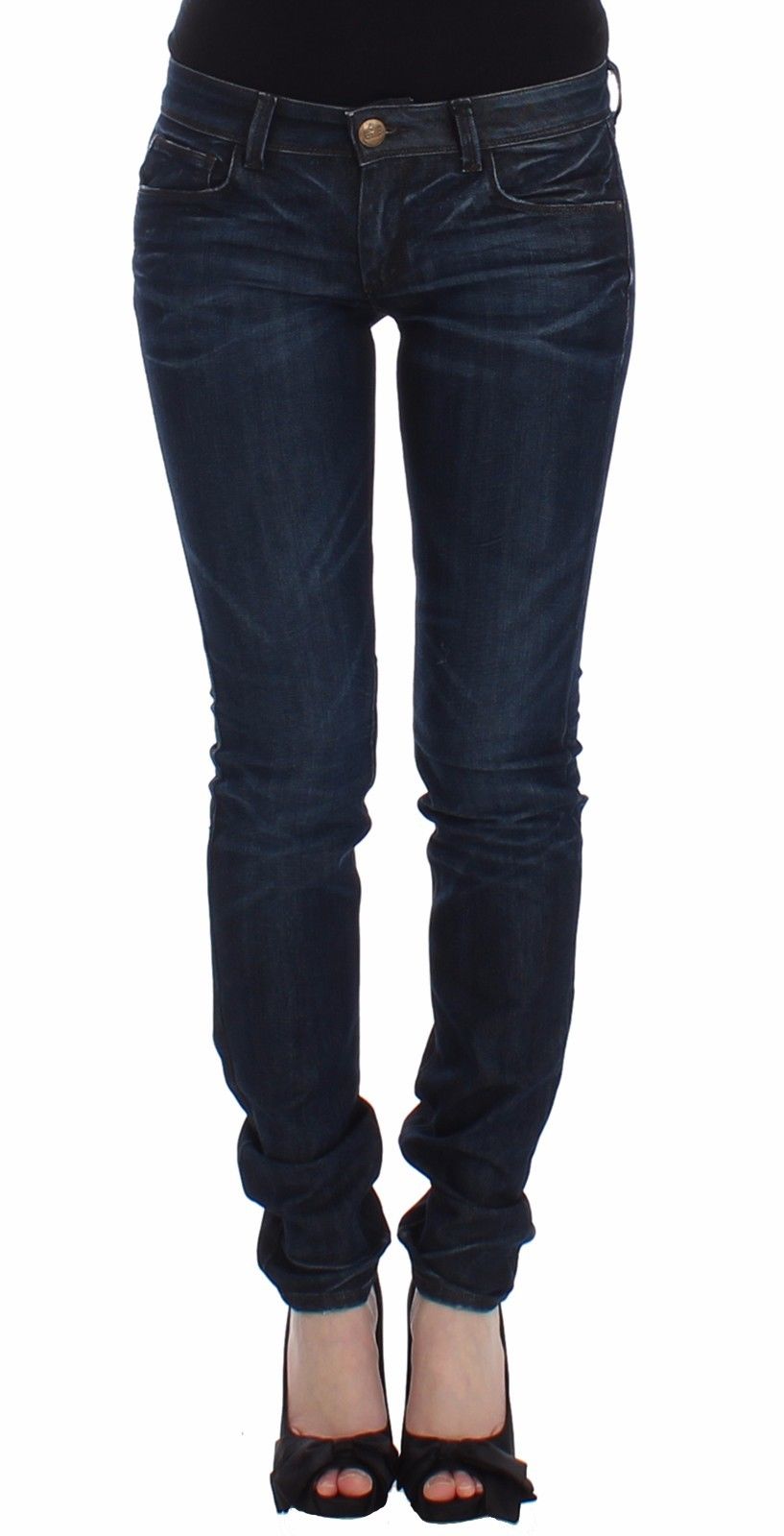 Ermanno Scervino Blue Slim Jeans Denim Pants Skinny Leg Stretch | Regal Royce