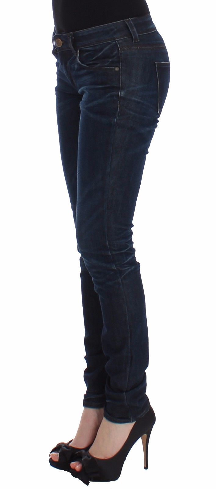 Ermanno Scervino Blue Slim Jeans Denim Pants Skinny Leg Stretch | Regal Royce