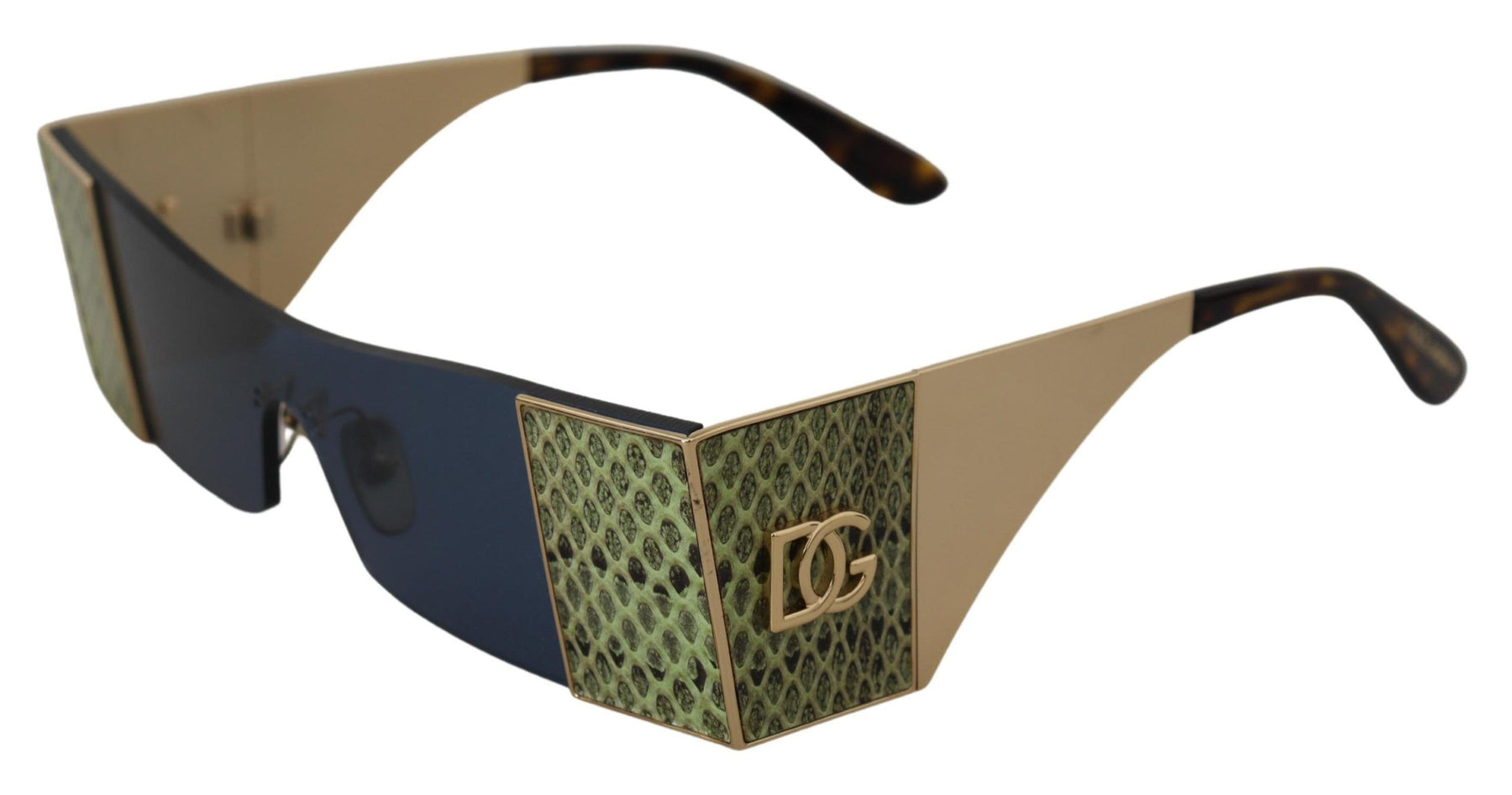 Dolce & Gabbana Gold Metal Rectangle Shades DG2263 Sunglasses | Regal Royce