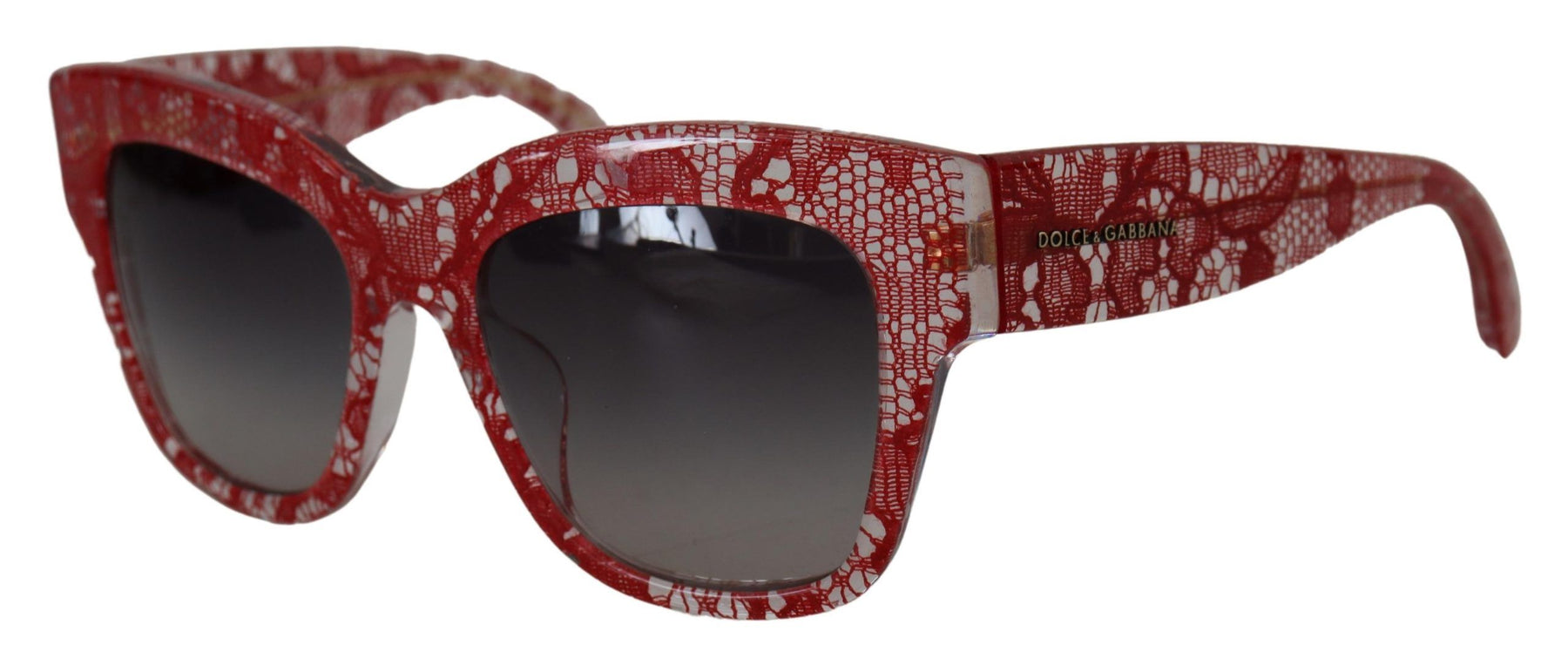 Dolce & Gabbana Red Lace Acetate Rectangle Shades  DG4231F  Sunglasses | Regal Royce