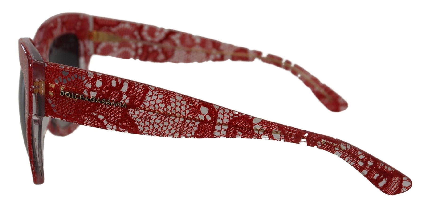 Dolce & Gabbana Red Lace Acetate Rectangle Shades DG4231Sunglasses | Regal Royce