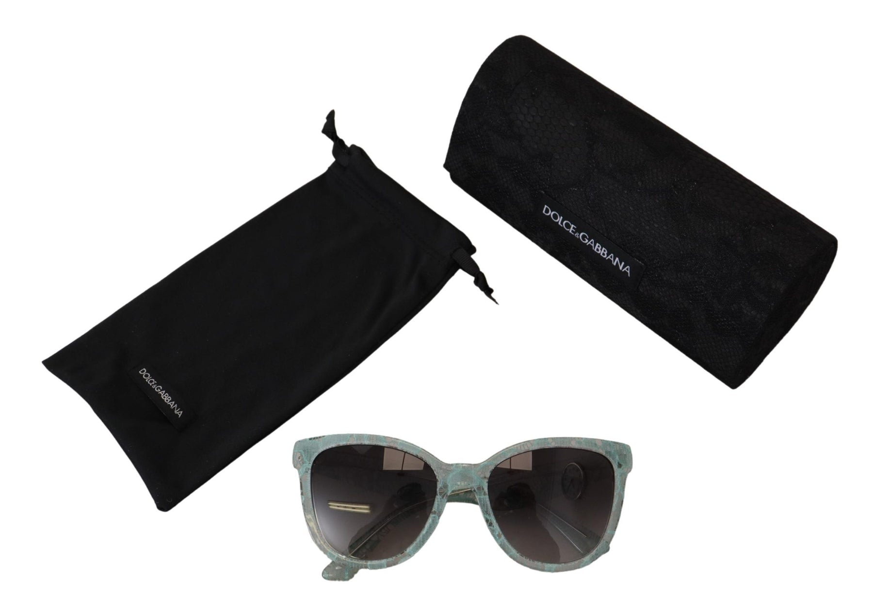 Dolce & Gabbana Blue Lace Acetate Crystal Round DG4190 Sunglasses | Regal Royce