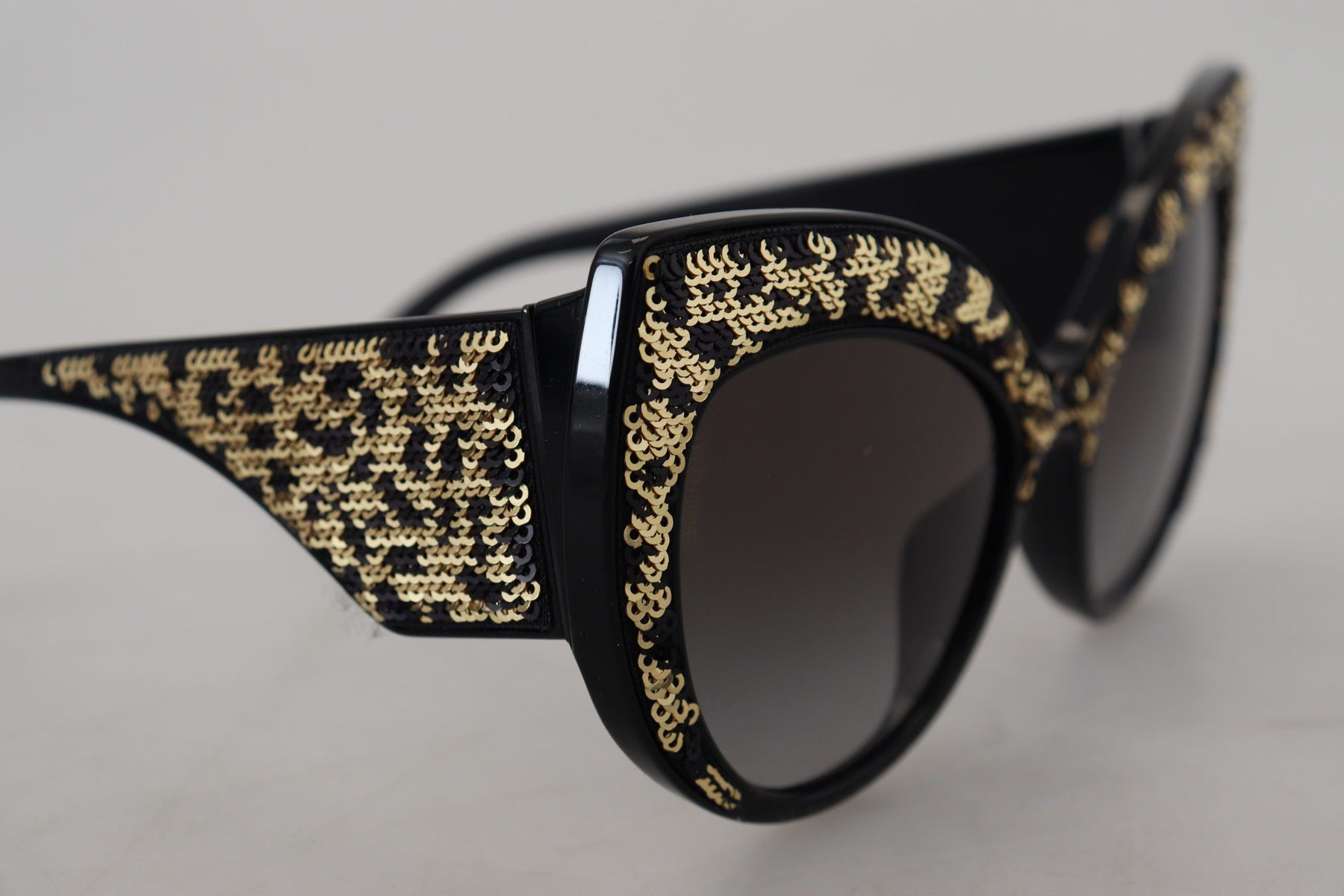 Dolce & Gabbana Black Gold Sequin Butterfly Polarized DG4326 Sunglasses | Regal Royce