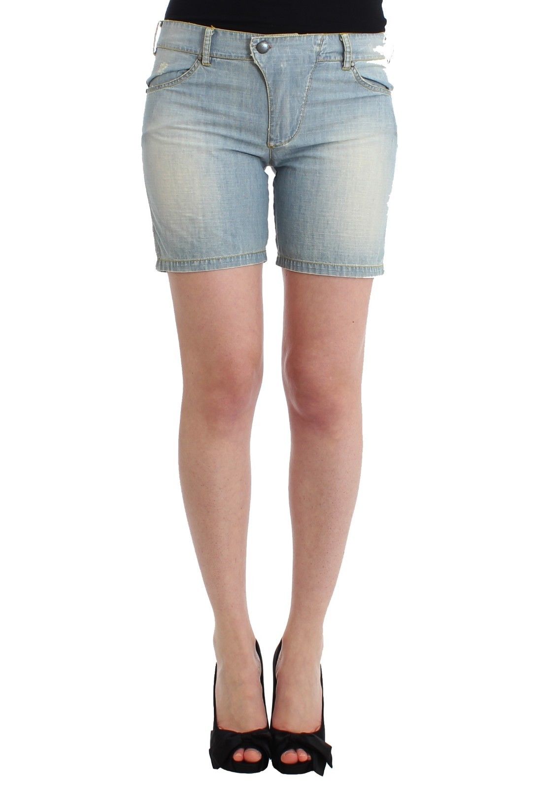Ermanno Scervino Beachwear Blue Denim City Casual Dress Shorts | Regal Royce