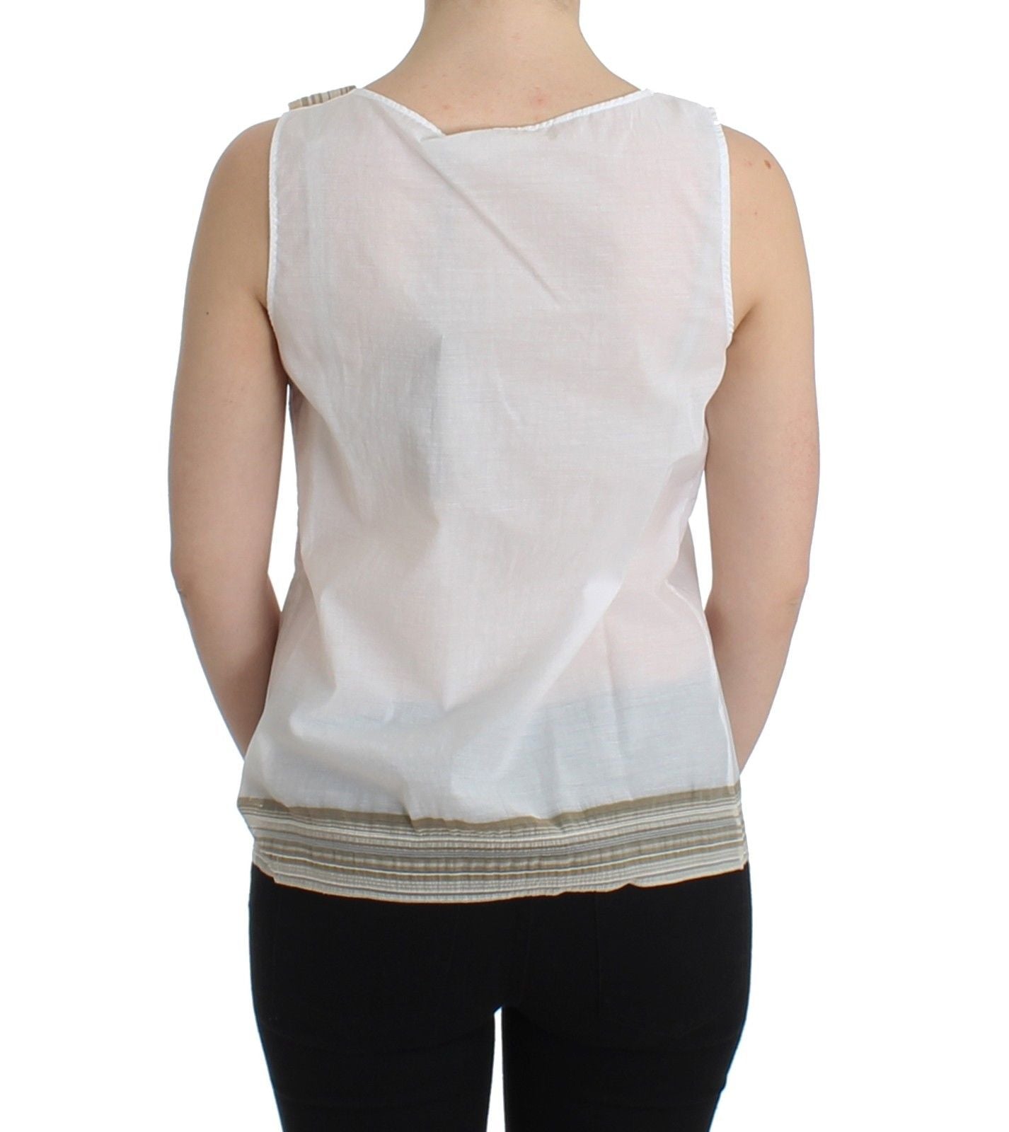 Ermanno Scervino White Top Blouse Tank Shirt Sleeveless | Regal Royce