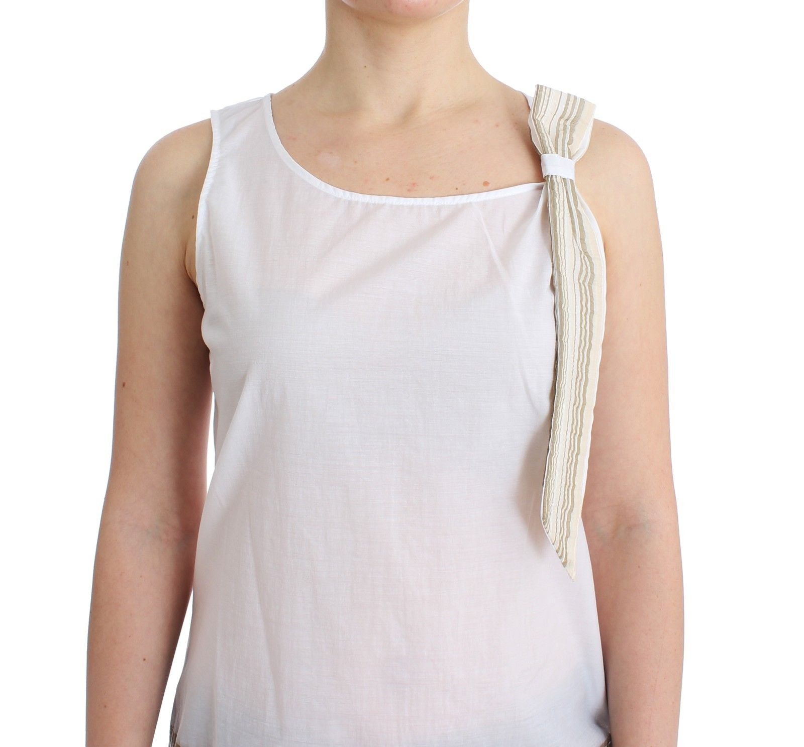 Ermanno Scervino White Top Blouse Tank Shirt Sleeveless | Regal Royce