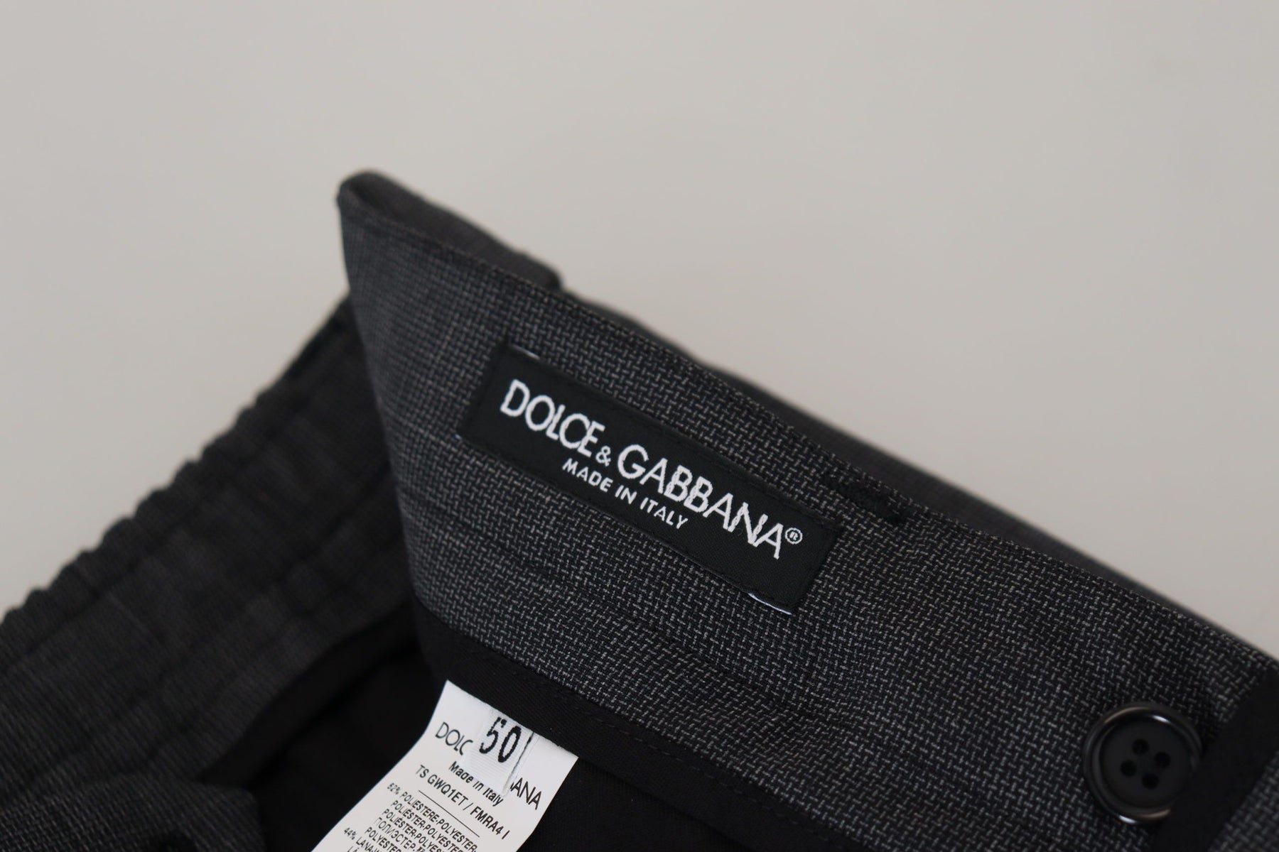Dolce & Gabbana Gray Checked Cargo Trousers Stretch Pants | Regal Royce