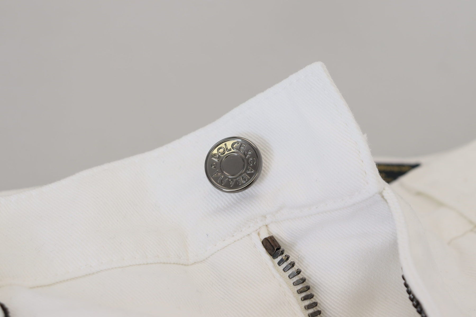 Dolce & Gabbana White Slim Skinny Stretch Cotton Denim Jeans | Regal Royce