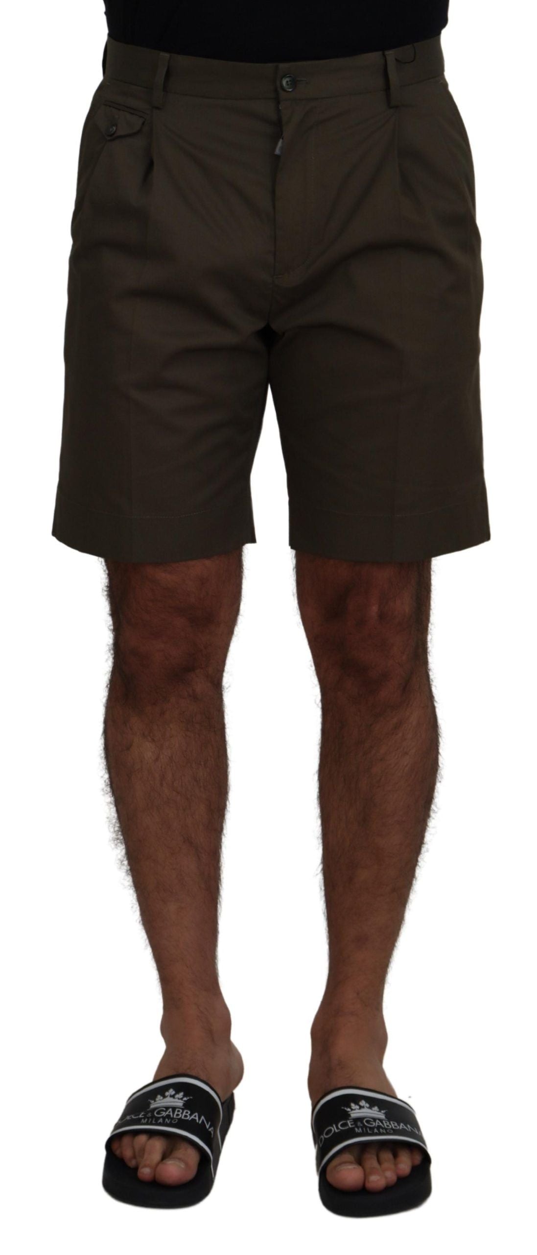 Dolce & Gabbana Green Chinos Cotton Casual Shorts | Regal Royce
