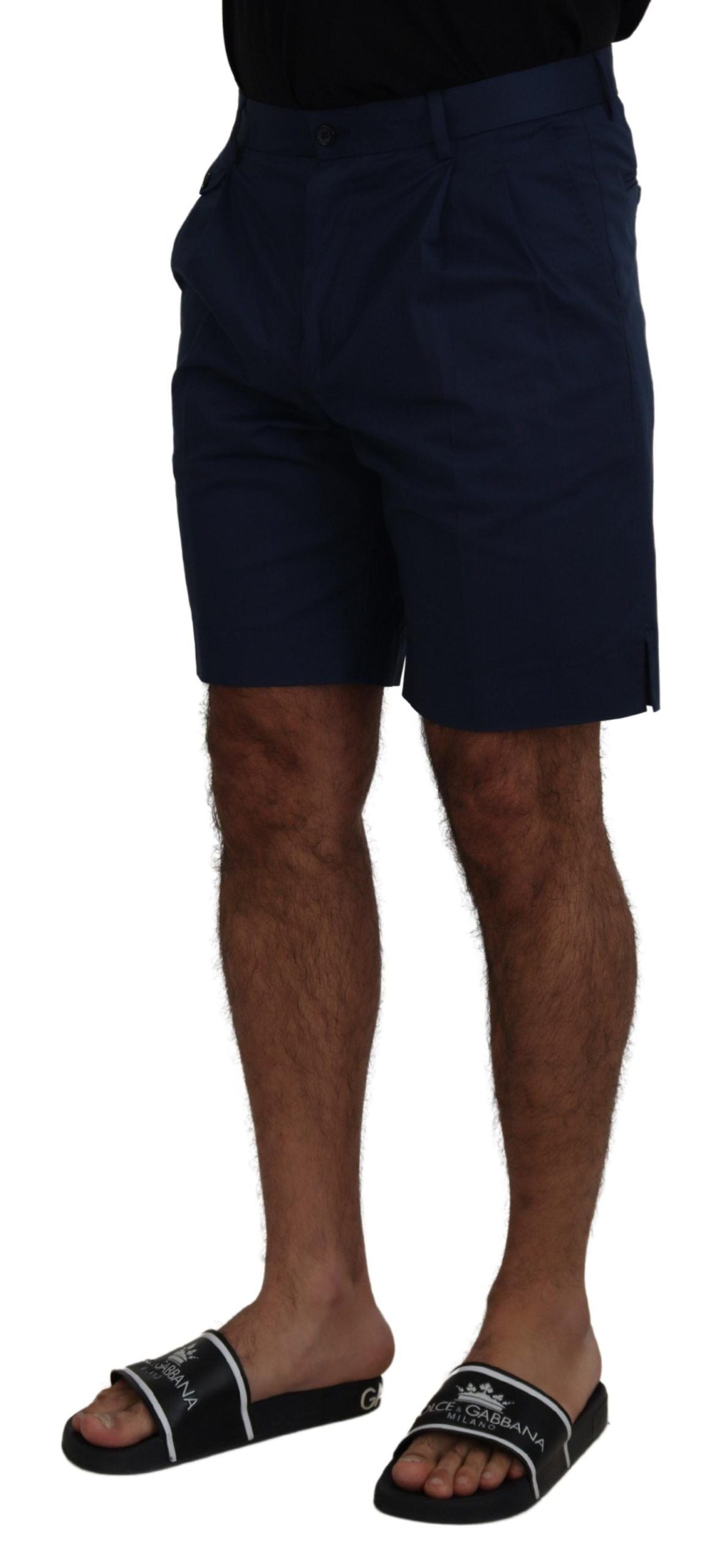 Dolce & Gabbana Blue Chinos Cotton Stretch Casual Shorts | Regal Royce