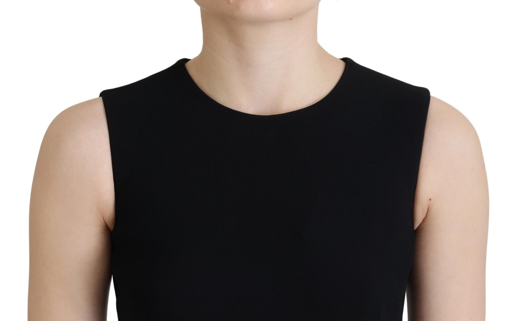 Dolce & Gabbana Black Dress Sheath Flare Viscose Dress | Regal Royce