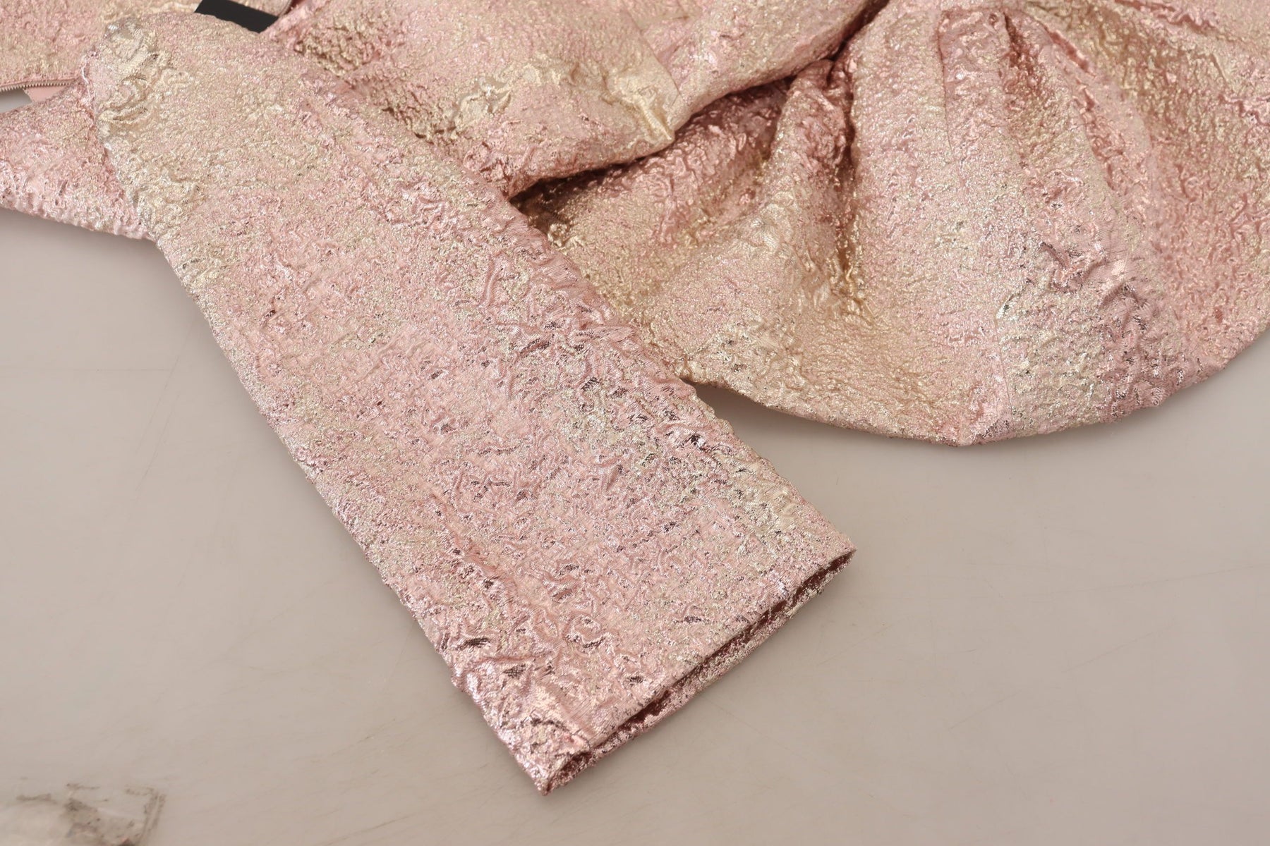 Dolce & Gabbana Pink Jaquard 3/4 Sleeve Sheath Midi Dress | Regal Royce