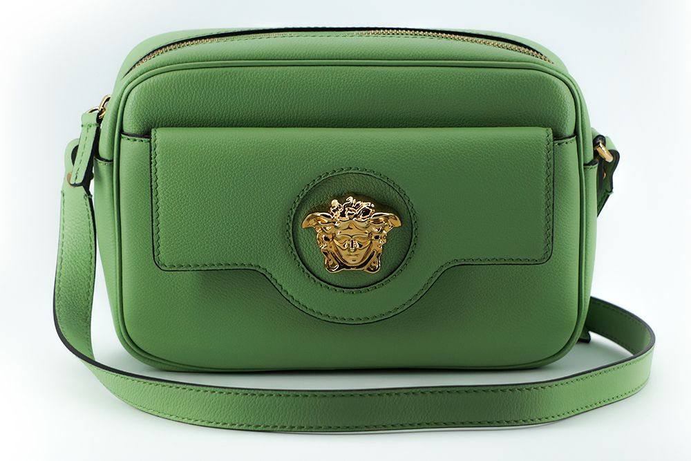 Versace Mint Green Calf Leather Camera Shoulder Bag | Regal Royce