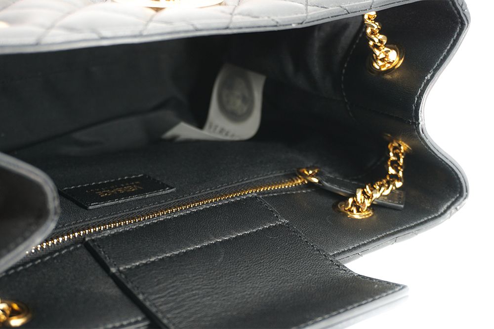Versace Black Quilted Nappa Leather Medusa Tote Handbag | Regal Royce