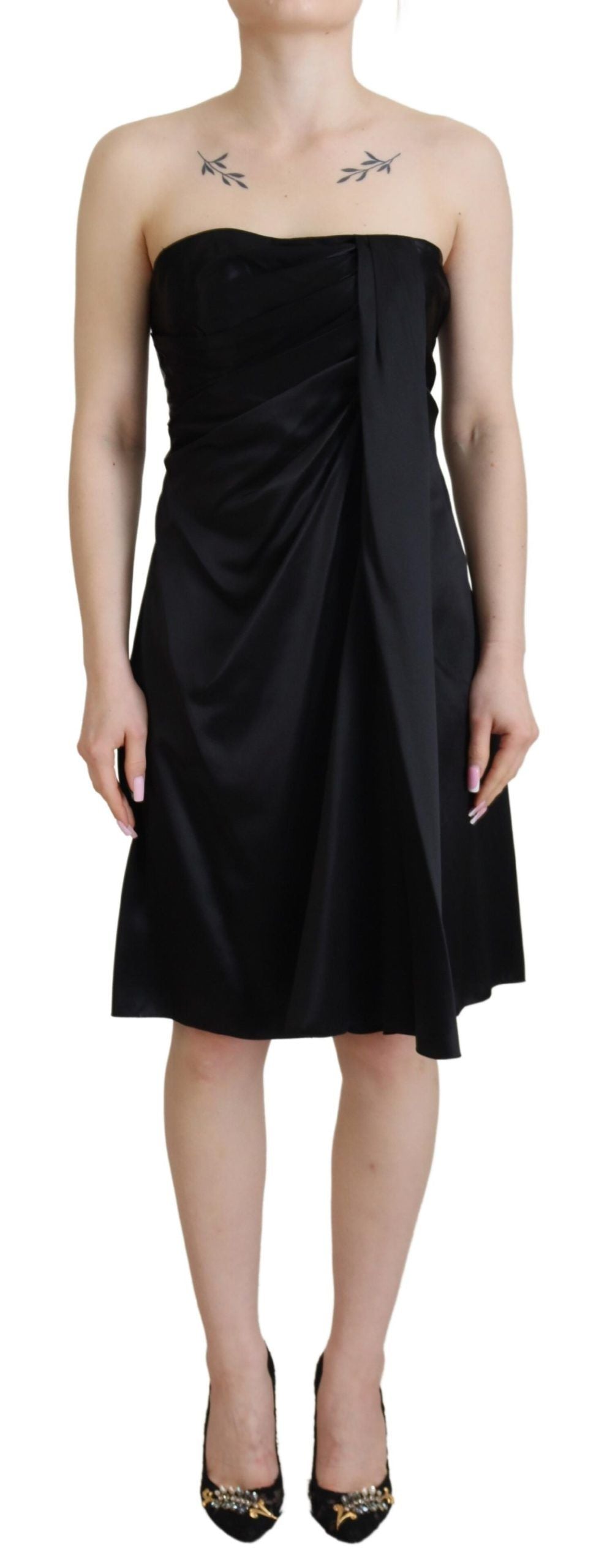 Dolce & Gabbana Black Silk Shift Short Mini Party Dress | Regal Royce