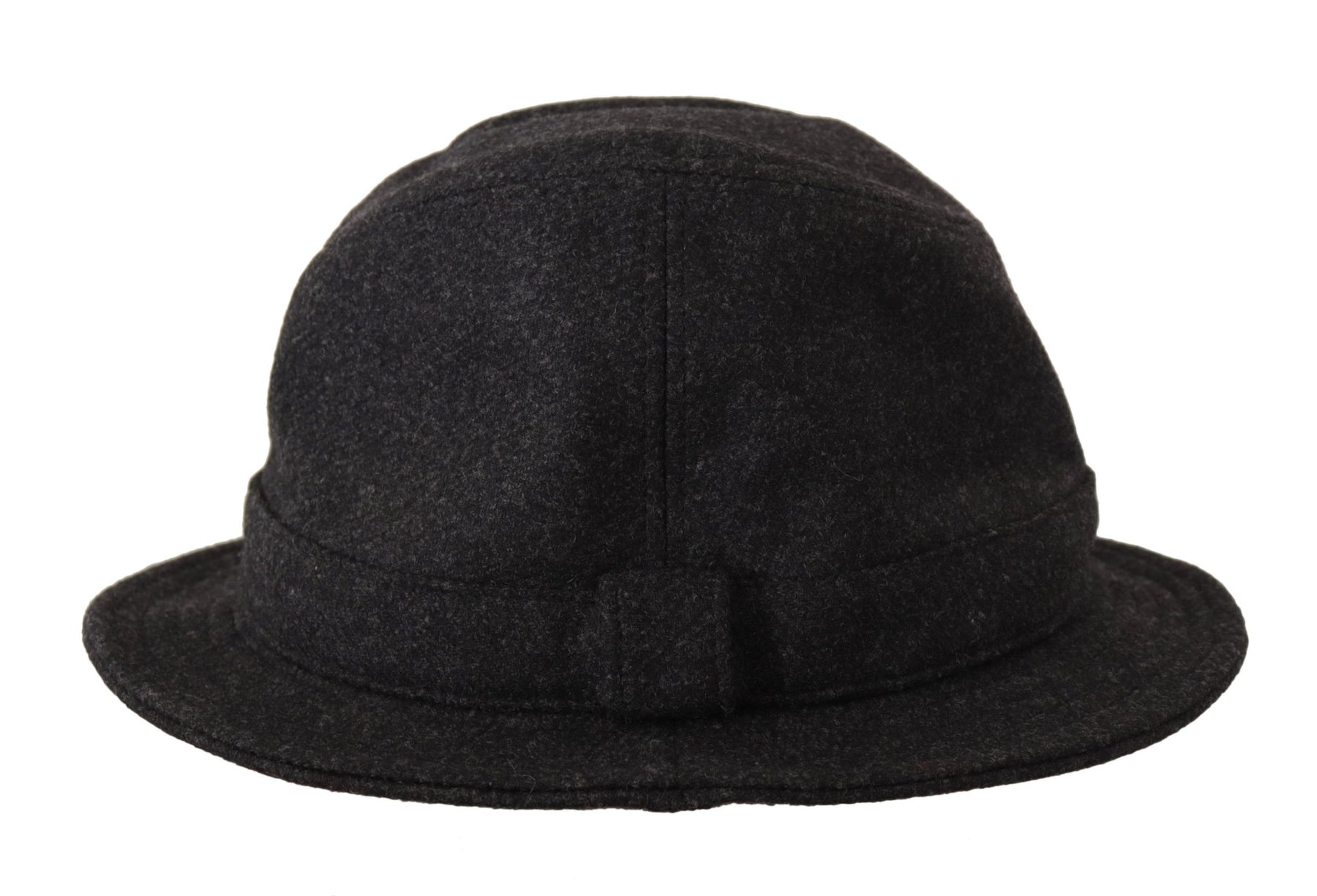 Dolce & Gabbana Gray Virgin Wool Logo Fedora Trilby Cappello Hat | Regal Royce
