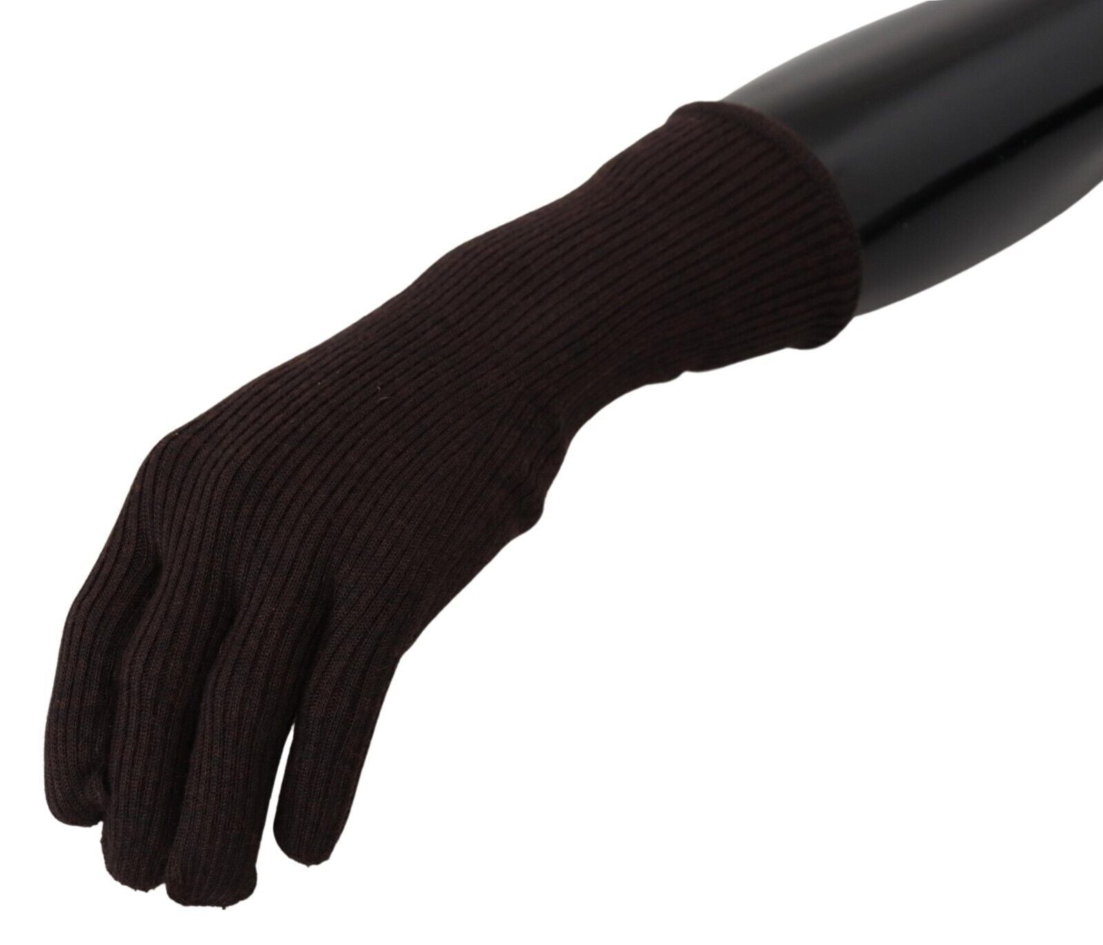 Dolce & Gabbana Brown Cashmere Silk Hands Mitten Mens Gloves | Regal Royce
