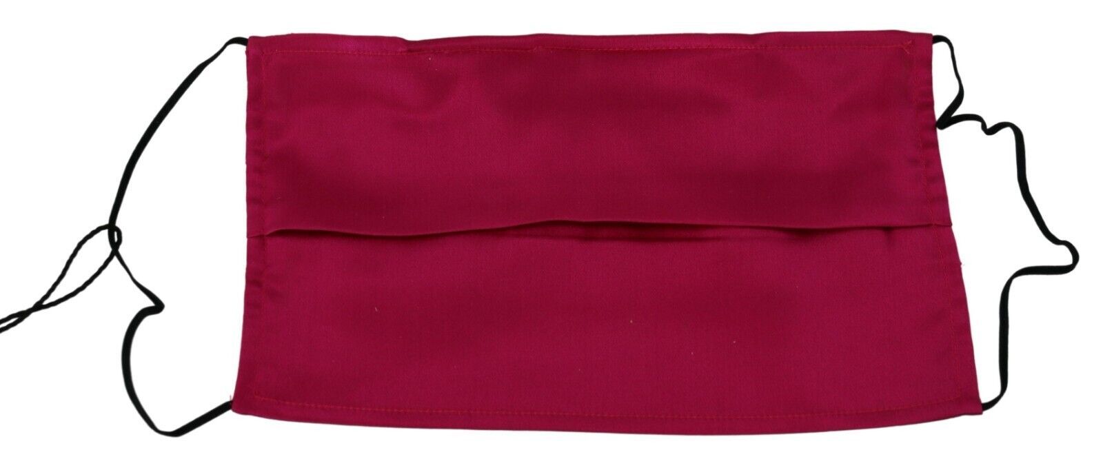 Dolce & Gabbana Maroon Silk Pleated Elastic Ear Strap One Size Face Mask | Regal Royce