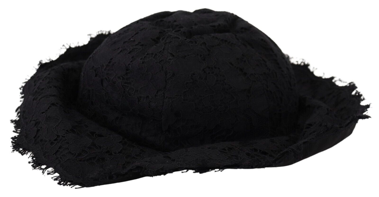 Dolce & Gabbana Black Cotton Wide Brim Shade Hat | Regal Royce