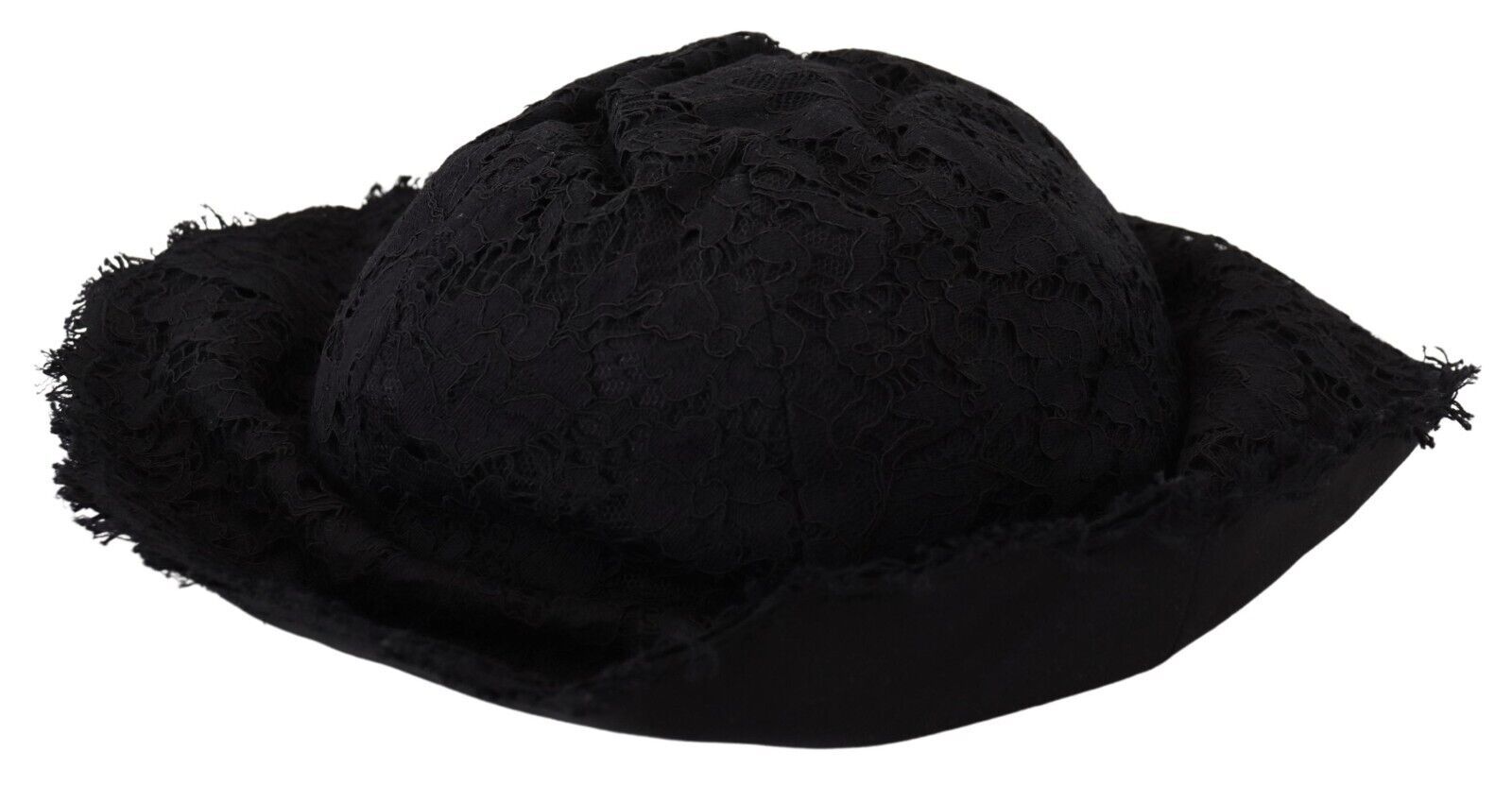 Dolce & Gabbana Black Cotton Wide Brim Shade Hat | Regal Royce