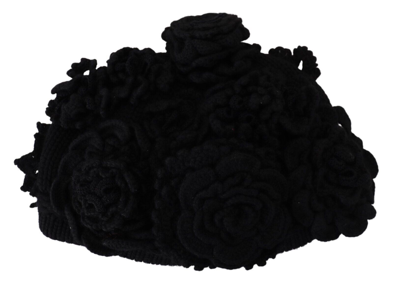 Dolce & Gabbana Black Wool Knit Winter Beanie Hat | Regal Royce